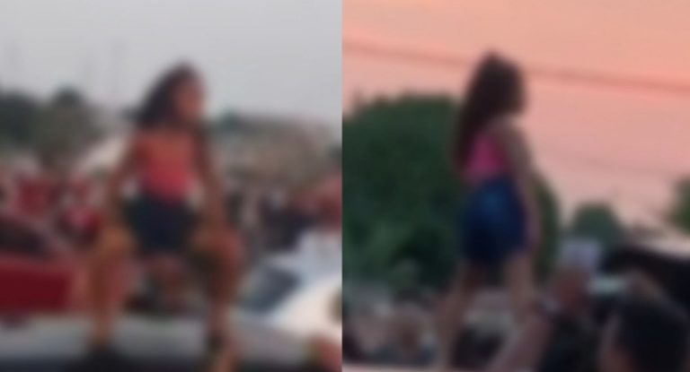 Menina é Filmada Dançando Funk Em Cima De Carro No Bairro Novo Aleixo 