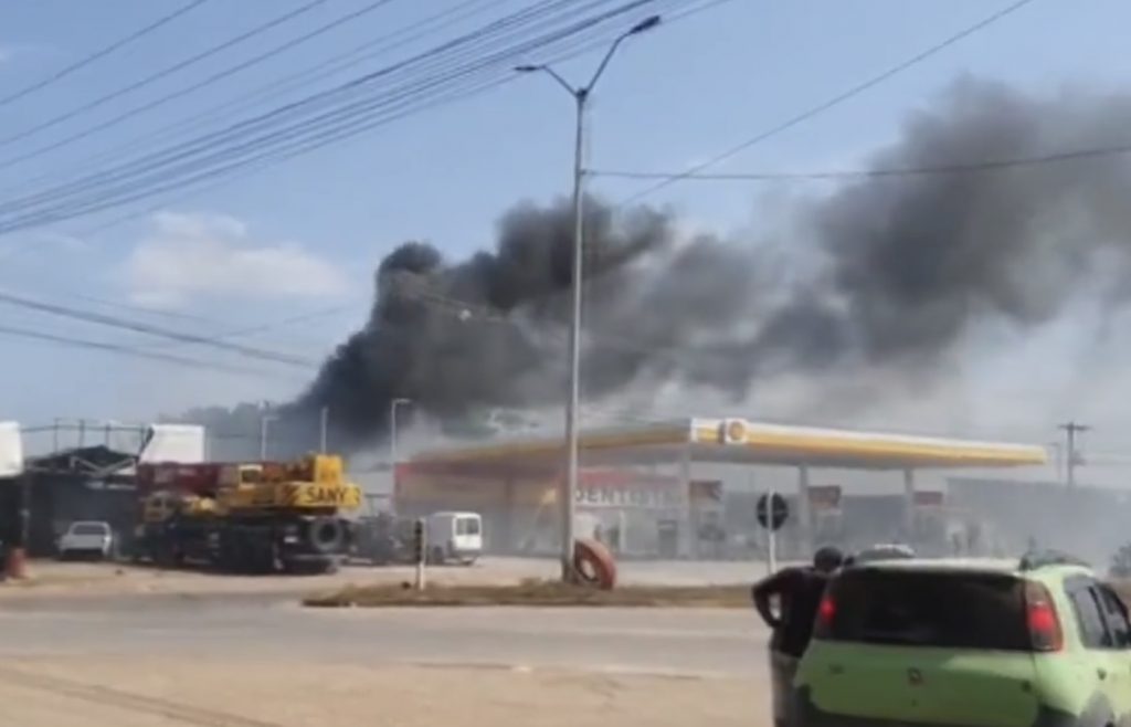 Posto de combustíveis escapa por pouco de incêndio no Amazonas