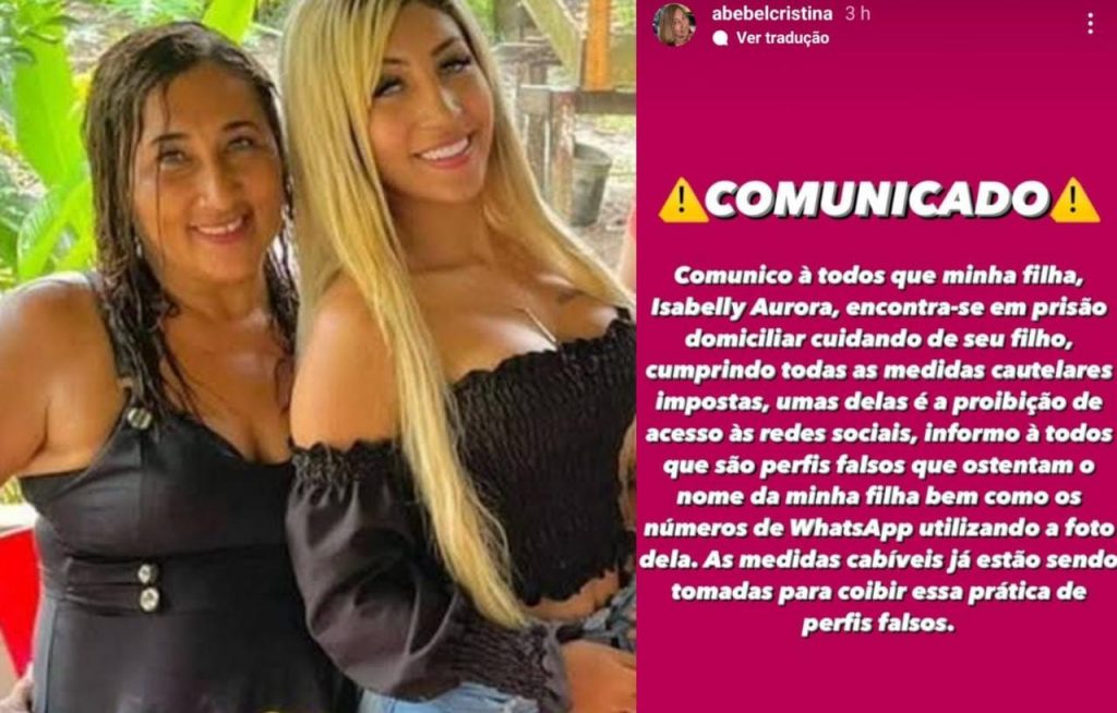 Mãe de Isabelly Aurora diz que vai acionar justiça contra perfis
