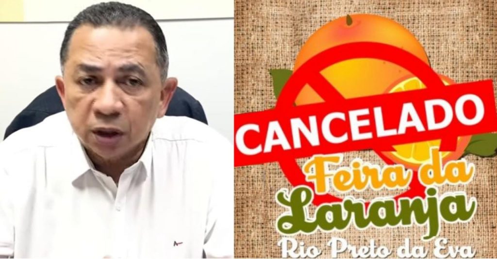 Prefeito Anderson Souza cancela Feira da Laranja e outros eventos