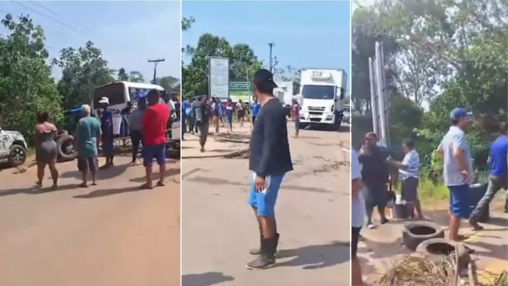 Trecho da BR-319 é fechado durante manifestação