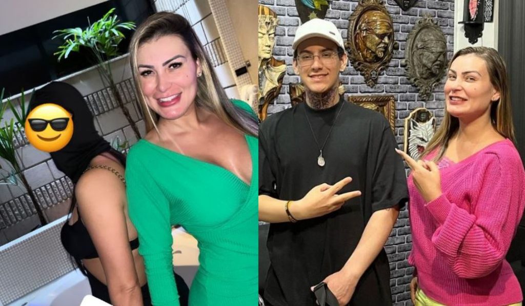 Andressa Urach realiza fetiche e filho filma cena dela com mulher
