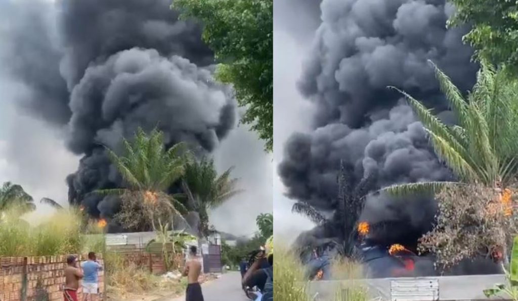 Nuvem de fumaça preta