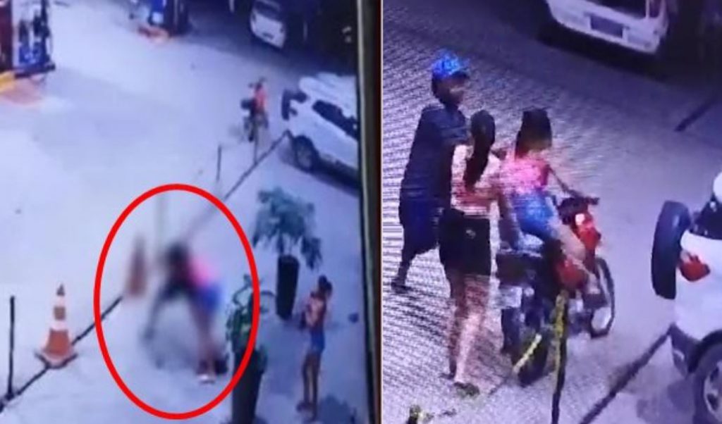 Homem agride mulher com violência em posto de combustíveis