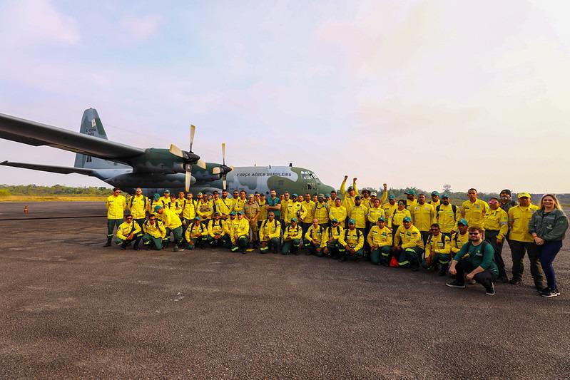 Amazonas recebe mais 94 brigadistas do Ibama para apoiar no combate às queimadas