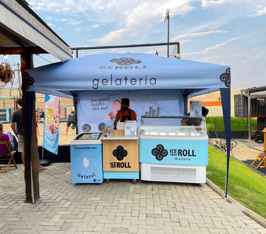 Ice Cream Roll lança 'quiosque que dobra' para eventos