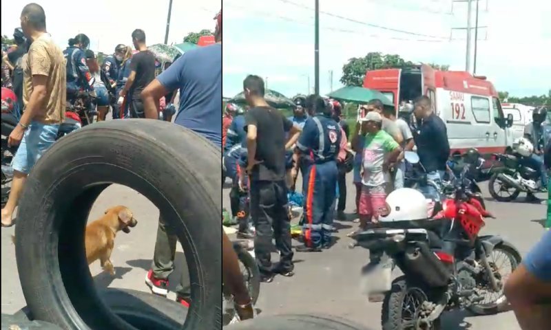 Idoso é atropelado e filho dele se revolta contra motociclista em Manaus: ‘Vou te matar’