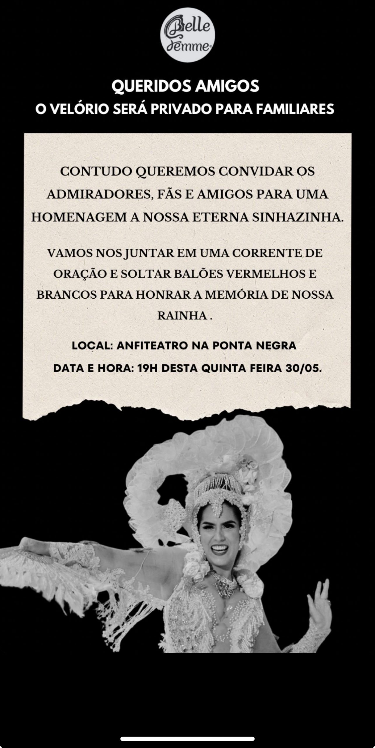 Velório de Djidja Cardoso será restrito a familiares e amigos próximos