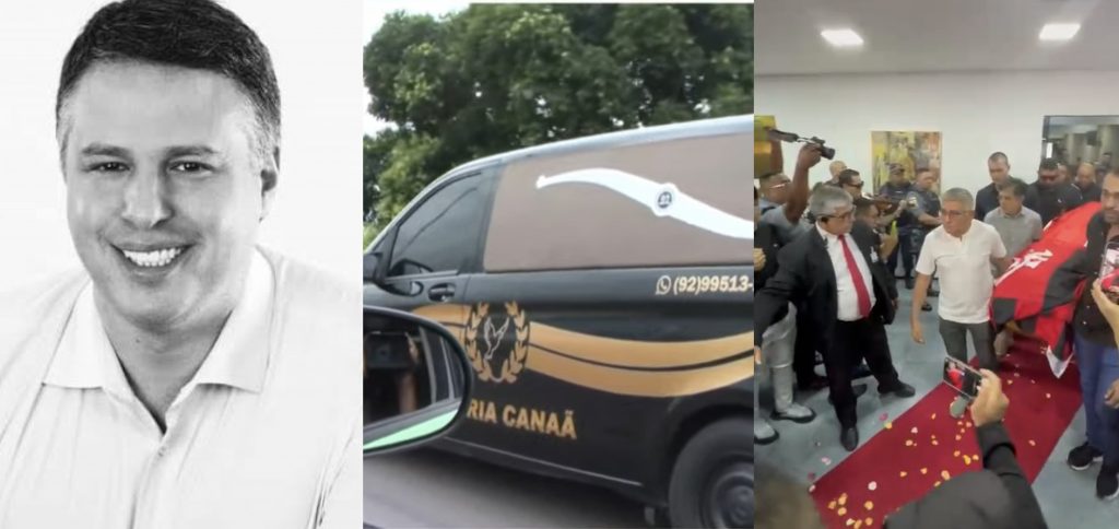 Assista: Corpo de Arthur Bisneto segue em cortejo até o Cemitério São João Batista em Manaus