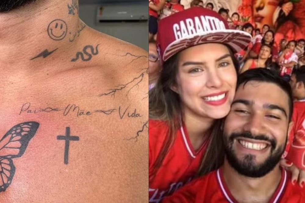Ex-namorado de Djidja Cardoso tem tatuagem da seita ‘Pai, Mãe, Vida