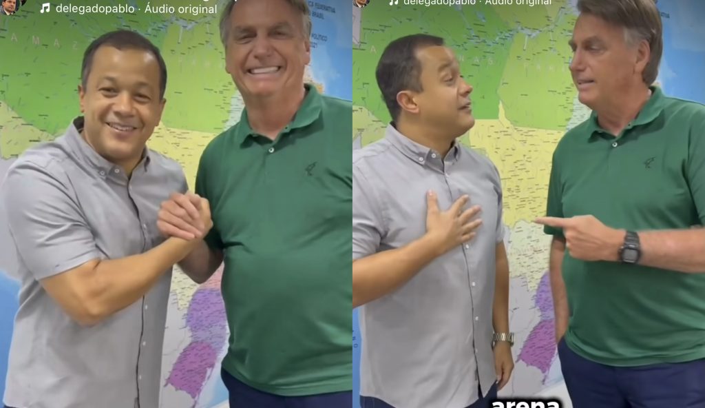 Bolsonaro e Delegado Pablo convocam apoiadores para evento do ex-presidente em Manaus