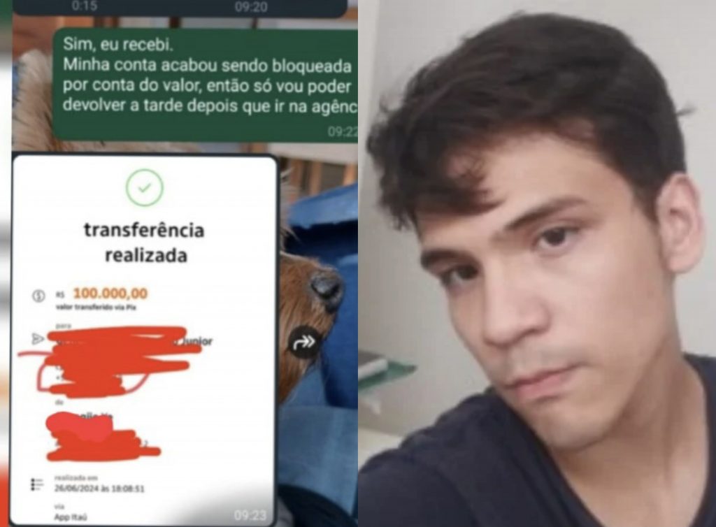 Jovem devolve R$ 100 mil enviados por engano para sua conta bancária via Pix