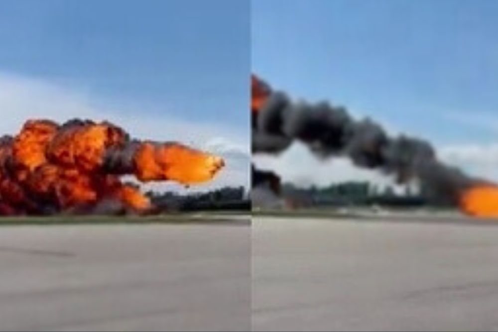 Assista: Jato de guerra cai e explode durante treinamento na Polônia