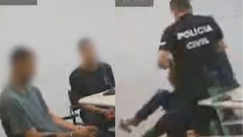 VÍDEO: Após descobrir que ficará na cadeia, preso se exalta e destrói sala de audiência