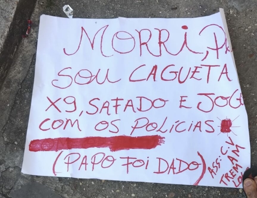 Criminosos executam homem e deixam recado em cima do corpo em Manaus; veja mensagem