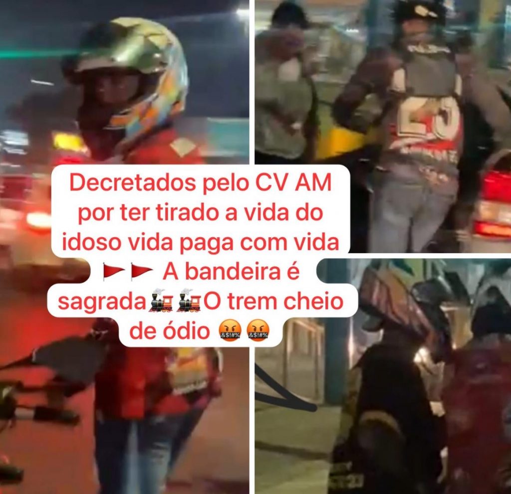 Comando Vermelho decreta mortes de motociclistas que agrediram motorista até a morte em Manaus; veja