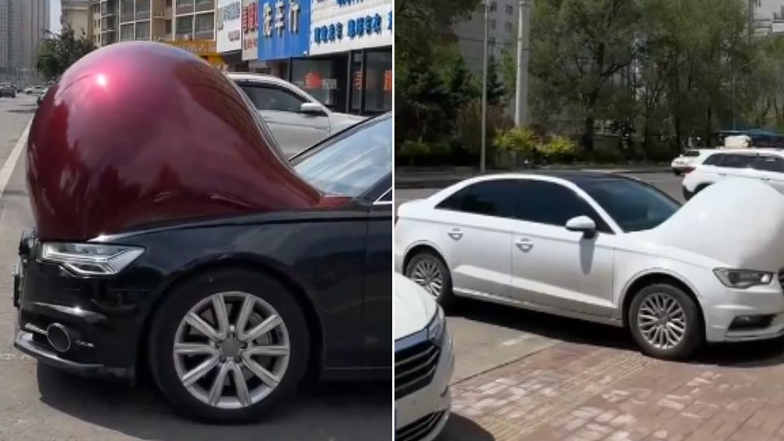 Carros 'grávidos' viralizam na China devido ao calor extremo