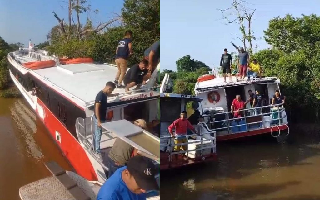 Vídeo: Lancha sofre acidente a caminho de Manaus