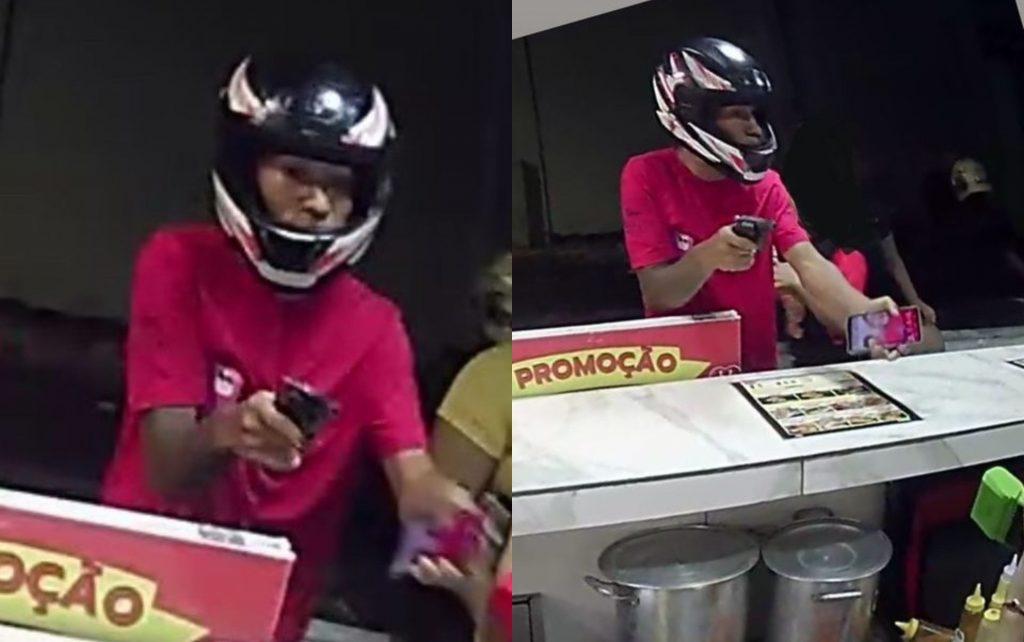 Policial oferece R$ 1 mil a quem denunciar assaltante de lanchonete em Manaus