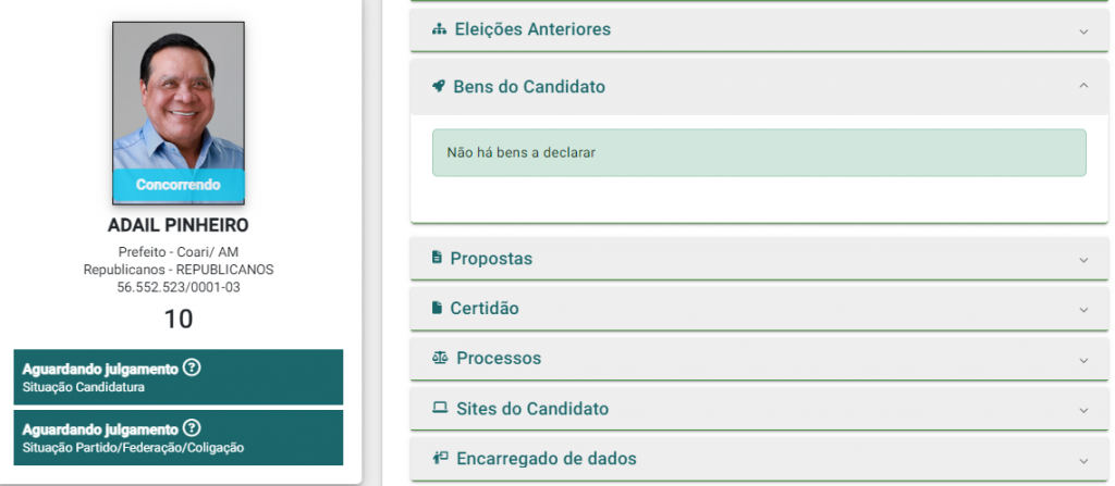 Da cadeia para a urna: Adail Pinheiro recebe quase R$600 mil para campanha eleitoral à Prefeitura de Coari