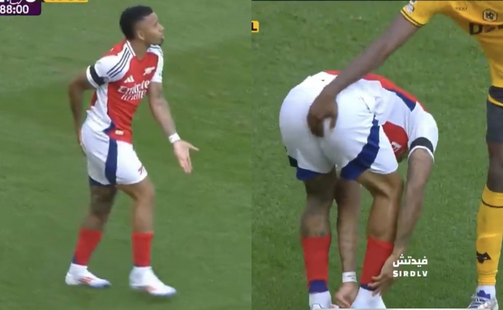 Assista: Gabriel Jesus se irrita após ter bunda apalpada por adversário durante jogo