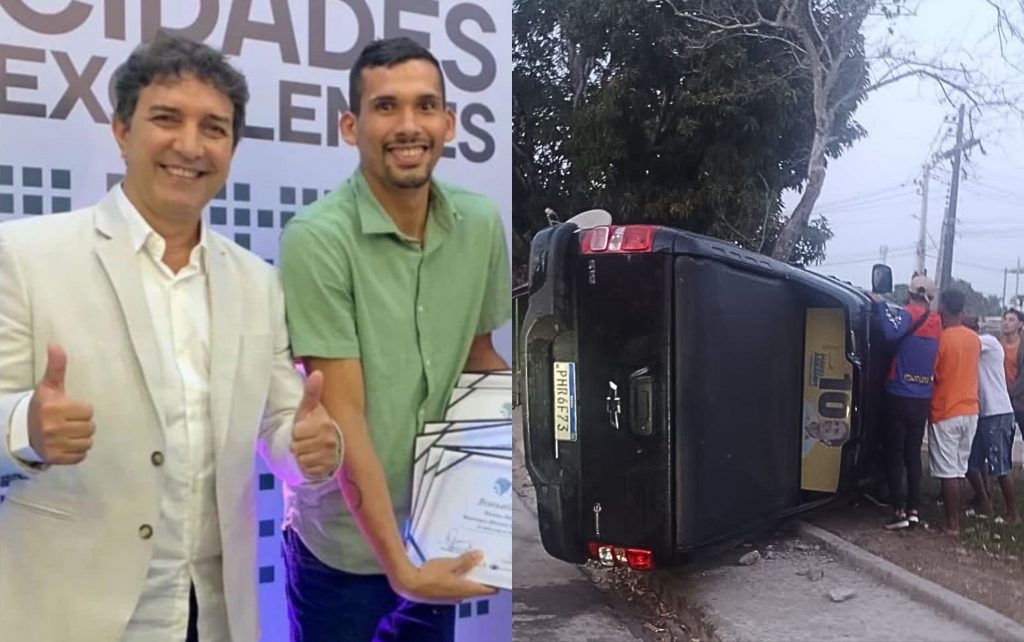 Motorista do prefeito de Itacoatiara capota carro em acidente no Amazonas