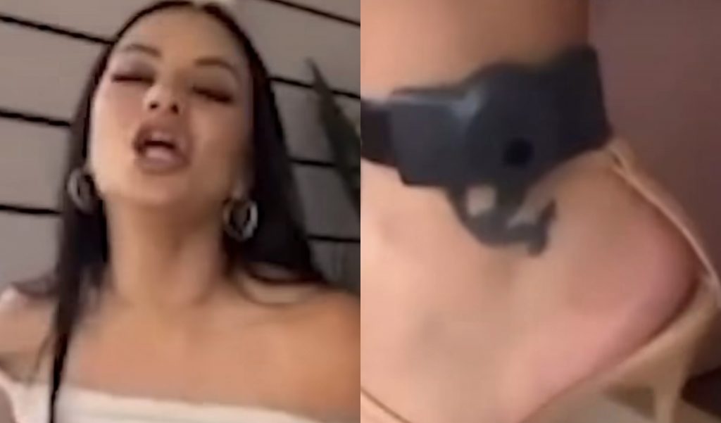Carcereira brasileira que foi presa após fazer sexo com preso exibe tornozeleira eletrônica; assista