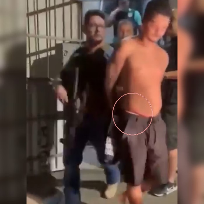 Internautas apontam que traficante preso estava de calcinha vermelha