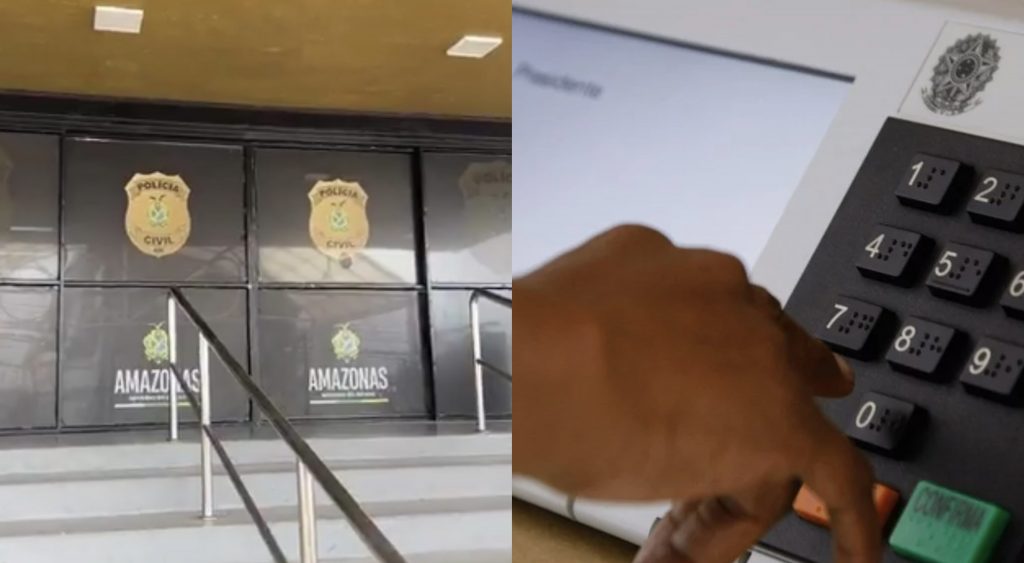 Homem é preso por registrar foto durante votação em urna eletrônica em Manaus