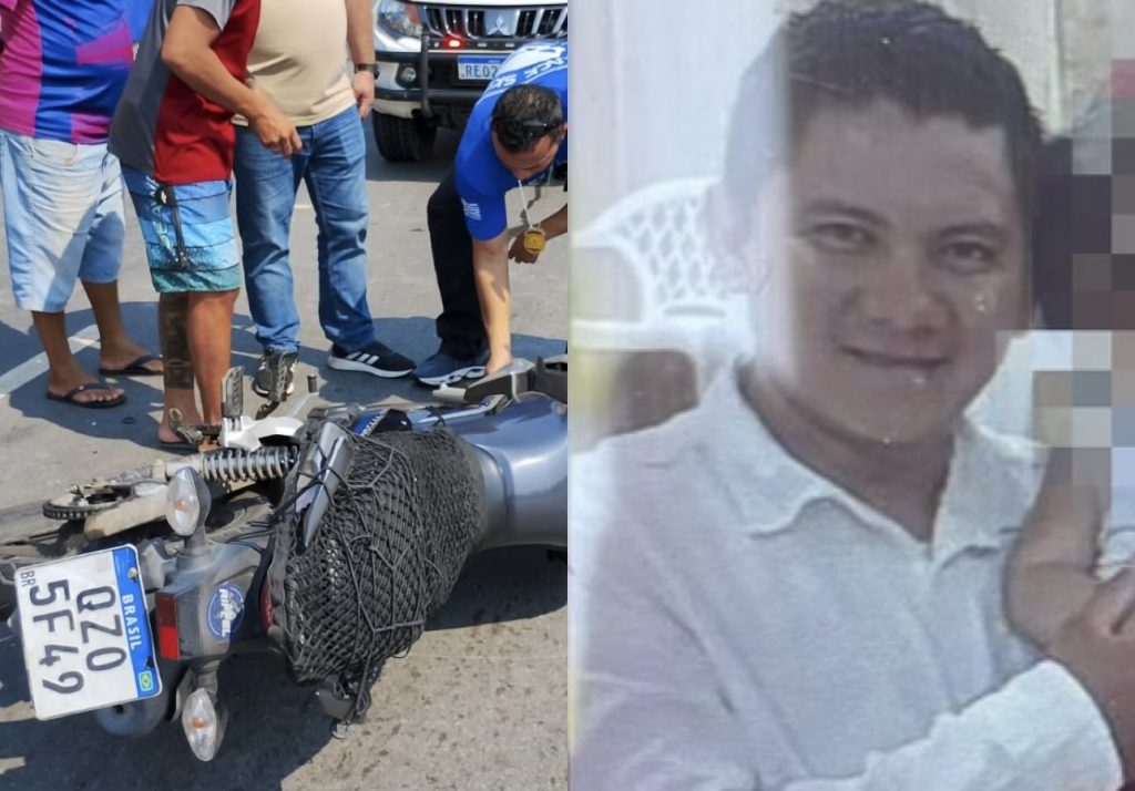 Marido de mulher morta em acidente fica ferido e é levado para hospital em Manaus