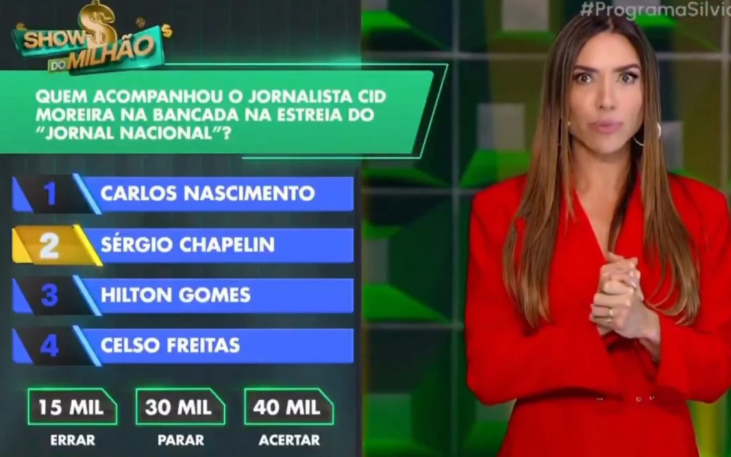 Participante do Show do Milhão erra questão