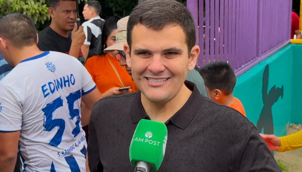 O novo prefeito de Manaus Renato Junior em evento oficial de posse e gestão