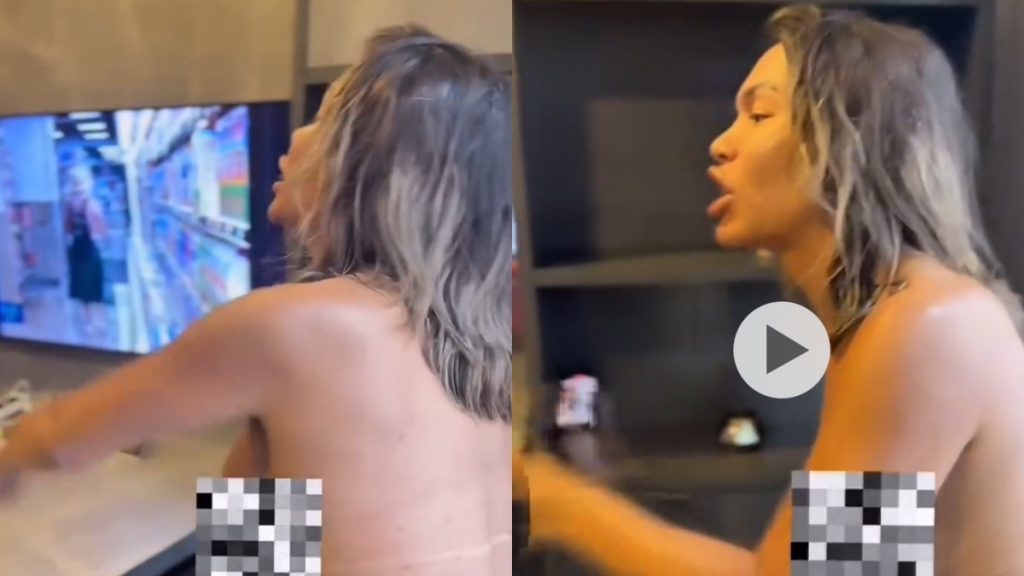 Com seios de fora, influencer Luanna Pantoja cobra 'caloteiro' em Manaus: "Travesti não é bagunça"