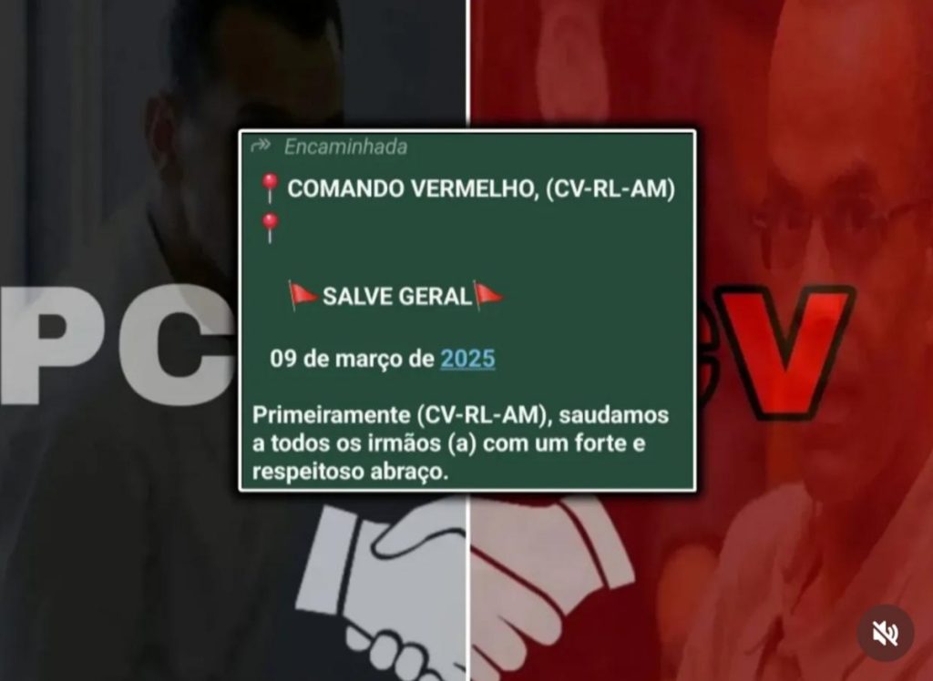 PCC e Comando Vermelho selam aliança no Amazonas