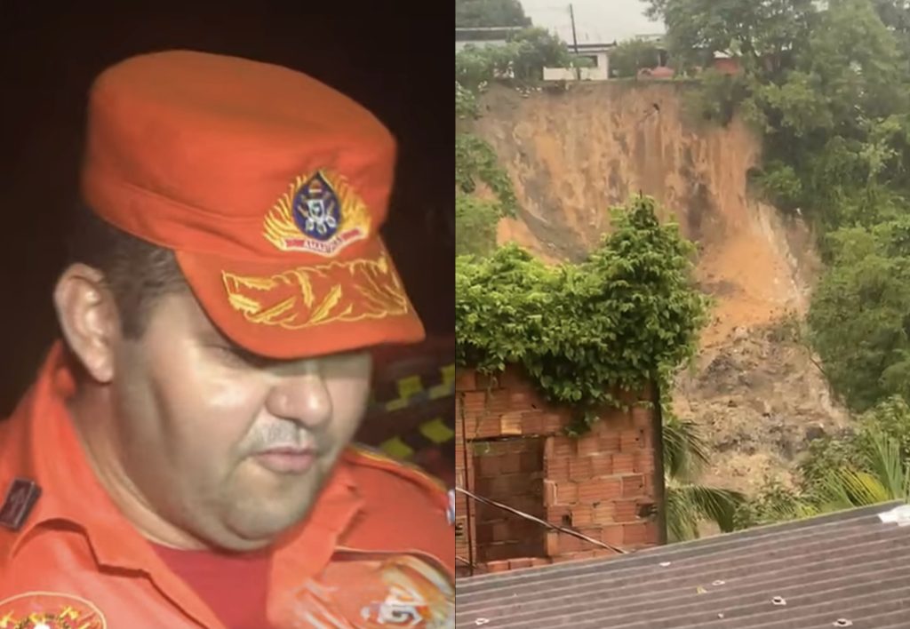 vítimas retiradas deslizamento Zona Norte Manaus