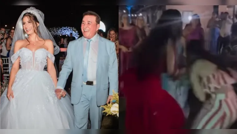 Mulheres fazem barraco em casamento de Amado Batista