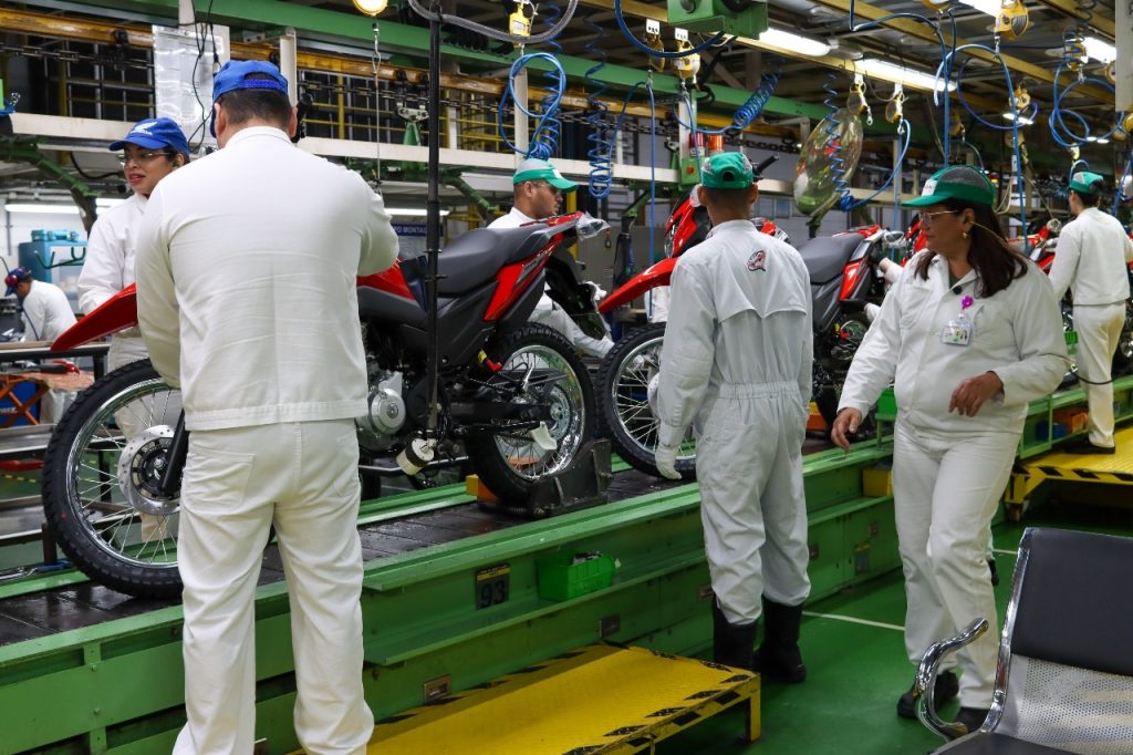 Produção de motocicletas ultrapassa 1 milhão de unidades no primeiro semestre de 2025