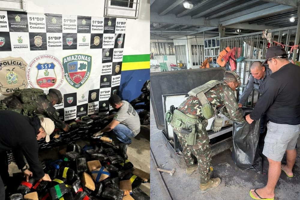 Exército e PM apreendem 226 kg de drogas em operação no Vale do Javari, interior do Amazonas