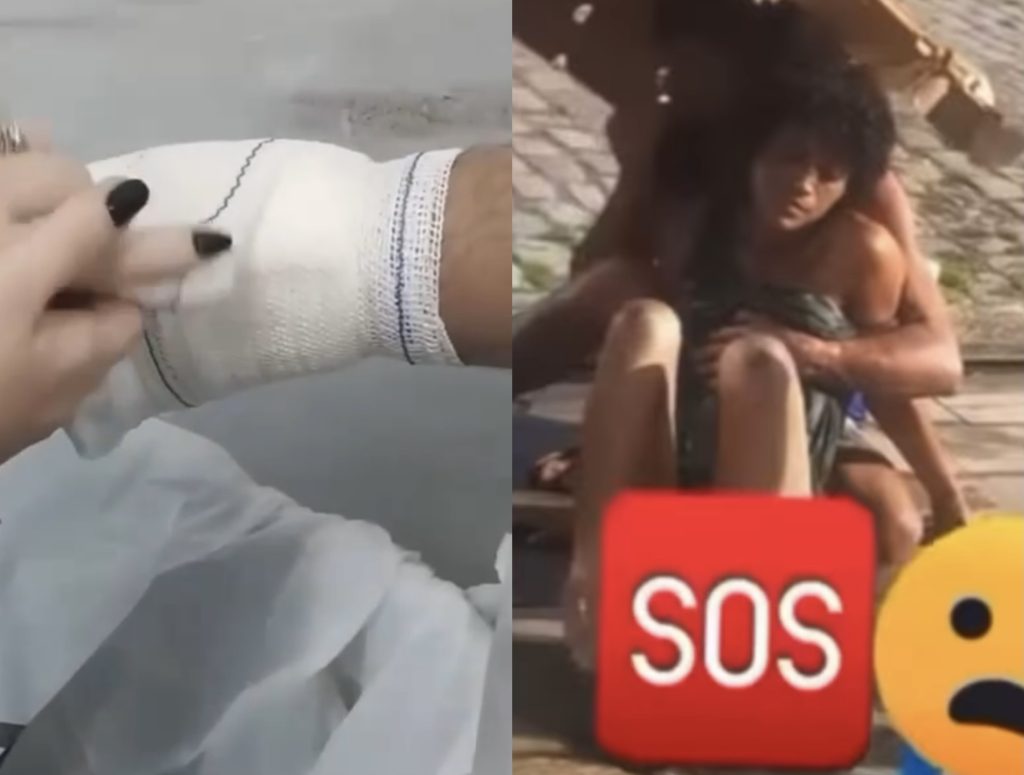 Populares dão banho em mulher com ferida no pé rejeitada em ônibus de Manaus devido mau cheiro