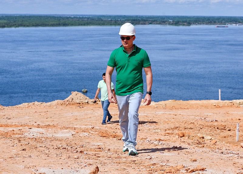 Prefeito David Almeida vistoria obras do Parque Encontro das Águas em Manaus e promete entrega até o Natal