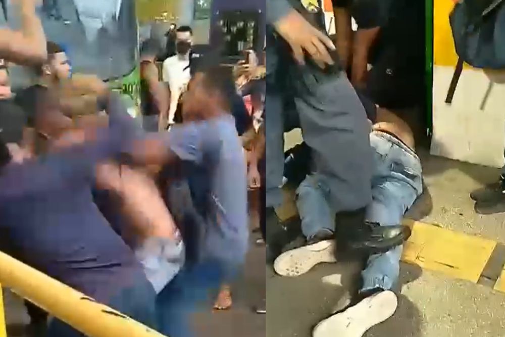 Vídeo: Suspeito de furto é espancado por populares no Terminal 2 em Manaus