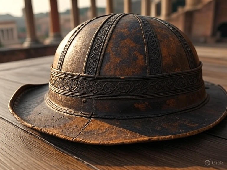 chapéu romano de 2.000 anos