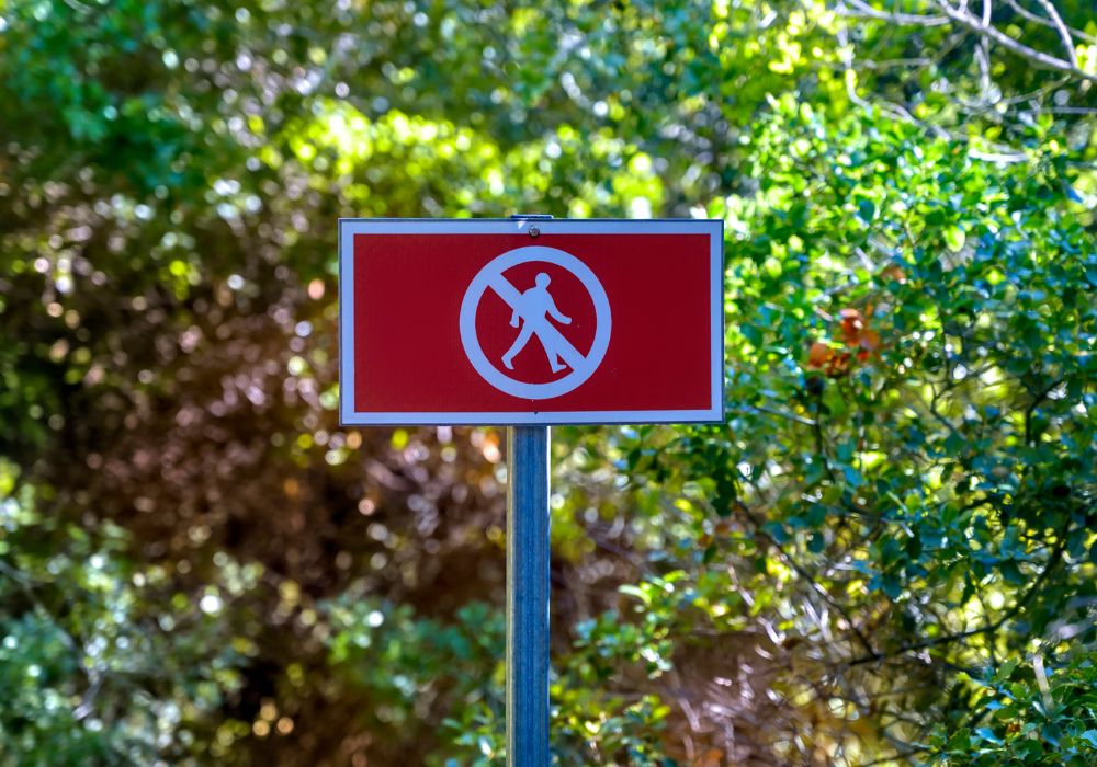 lugares proibidos para visitação
