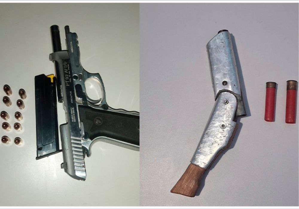 prisão de homens em posse de armas