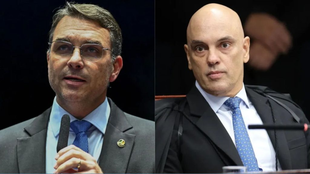 Encontro entre Alexandre de Moraes e Flávio Bolsonaro para tratar da saúde de Jair Bolsonaro e o pedido de sua prisão domiciliar.