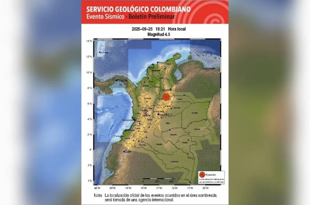Novo terremoto de magnitude 4,8 atinge nordeste da Colômbia