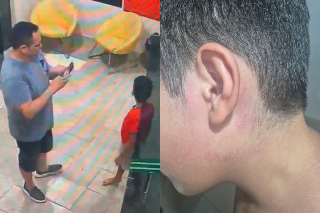 oficial de justiça perfura tímpano criança Manaus
