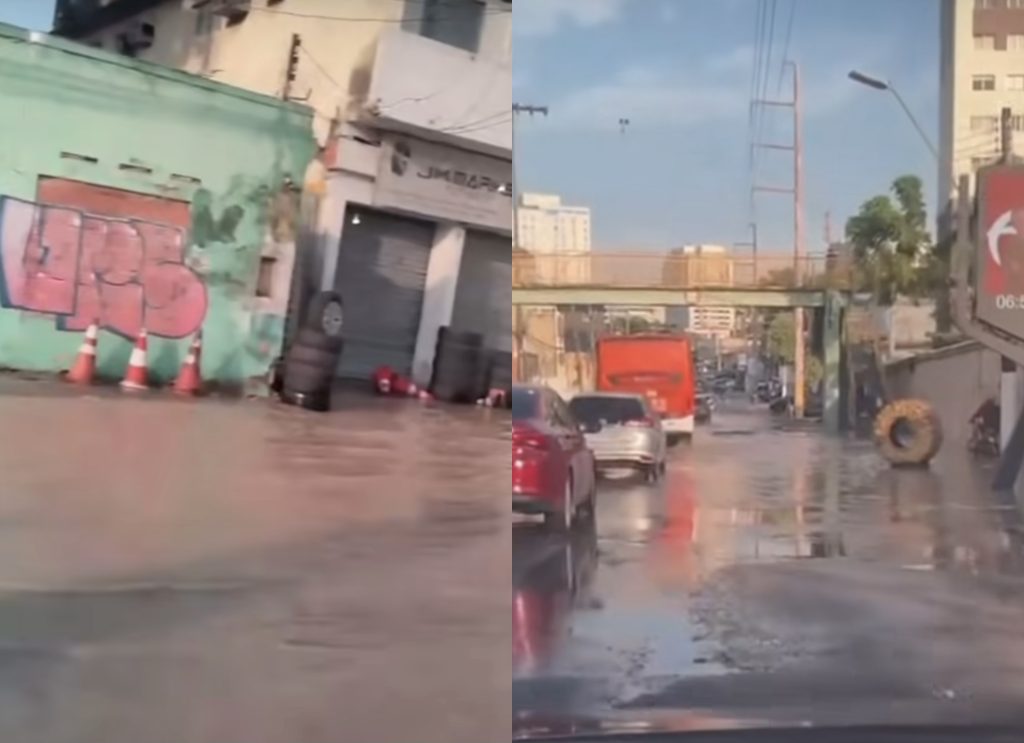 vazamento de água Avenida Marciano Armond