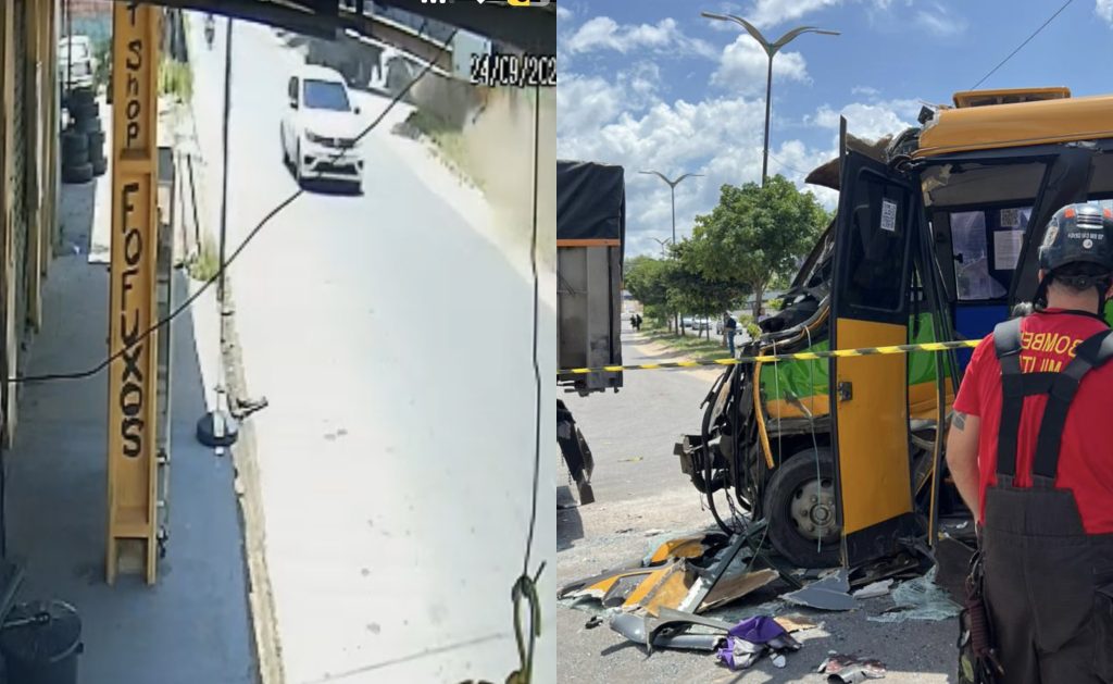 colisão amarelinho caçamba Manaus