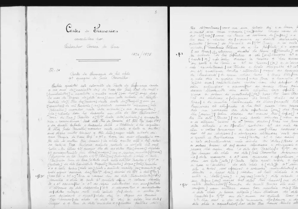 restauração documento 1594 Arquivo Nacional